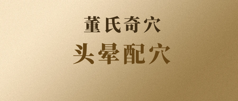 董氏奇穴---“头晕”配穴